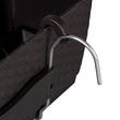 Set 4 jardiniere decorative cu suport metalic, Prosperplast, imitatie ratan, maro, 49.2x17.2x17.4 cm