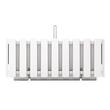 Set 4 jardiniere decorative cu suport metalic, sistem irigare,​​​​​​​ alb, 38x18x16.2 cm, Boardee Fencycase W