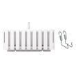 Set 4 jardiniere decorative cu suport metalic, sistem irigare,​​​​​​​ alb, 38x18x16.2 cm, Boardee Fencycase W
