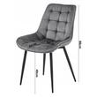 Set 4 scaune bucatarie/living, Artool, Bera, catifea verde, picioare metal natur, 54x60x88 cm
