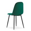 Set 4 scaune bucatarie/living, Artool, Asti, catifea, metal, verde si negru, 44.5x50.5x87.5 cm