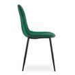 Set 4 scaune bucatarie/living, Artool, Asti, catifea, metal, verde si negru, 44.5x50.5x87.5 cm