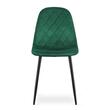 Set 4 scaune bucatarie/living, Artool, Asti, catifea, metal, verde si negru, 44.5x50.5x87.5 cm