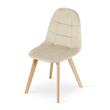Set 4 scaune bucatarie/living, Artool, Bora, catifea, lemn, bej, 44.5x54x81.5 cm