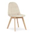 Set 4 scaune bucatarie/living, Artool, Bora, catifea, lemn, bej, 44.5x54x81.5 cm