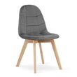 Set 4 scaune bucatarie/living, Artool, Bora, catifea, lemn, gri inchis, 44.5x54x81.5 cm