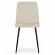 Set 4 scaune bucatarie/living, Artool, Kara, catifea, metal, bej si negru, 44.5x50.5x87 cm