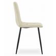 Set 4 scaune bucatarie/living, Artool, Kara, catifea, metal, bej si negru, 44.5x50.5x87 cm