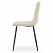 Set 4 scaune bucatarie/living, Artool, Kara, catifea, metal, bej si negru, 44.5x50.5x87 cm