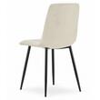 Set 4 scaune bucatarie/living, Artool, Kara, catifea, metal, bej si negru, 44.5x50.5x87 cm