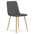 Set 4 scaune bucatarie/living, Artool, Kara, catifea, metal, gri si natur, 44.5x50.5x87 cm