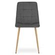 Set 4 scaune bucatarie/living, Artool, Kara, catifea, metal, gri si natur, 44.5x50.5x87 cm