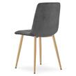 Set 4 scaune bucatarie/living, Artool, Kara, catifea, metal, gri si natur, 44.5x50.5x87 cm