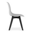 Set 4 scaune bucatarie/living, Artool, Kito, PP, lemn, gri si negru, 46x54.5x80 cm