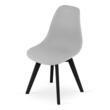 Set 4 scaune bucatarie/living, Artool, Kito, PP, lemn, gri si negru, 46x54.5x80 cm
