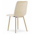 Set 4 scaune bucatarie/living, Artool, Lava, catifea, metal, bej deschis, 45x55x86 cm