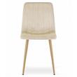 Set 4 scaune bucatarie/living, Artool, Lava, catifea, metal, bej deschis, 45x55x86 cm