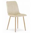 Set 4 scaune bucatarie/living, Artool, Lava, catifea, metal, bej deschis, 45x55x86 cm