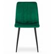 Set 4 scaune bucatarie/living, Artool, Lava, catifea, metal, verde si negru, 43x51x90 cm