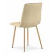 Set 4 scaune bucatarie/living, Artool, Libra, catifea, metal, bej, 45x54x86.5 cm