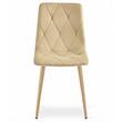 Set 4 scaune bucatarie/living, Artool, Libra, catifea, metal, bej, 45x54x86.5 cm