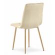 Set 4 scaune bucatarie/living, Artool, Libra, catifea, metal, bej deschis, 45x54x86.5 cm