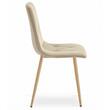 Set 4 scaune bucatarie/living, Artool, Libra, catifea, metal, bej deschis, 45x54x86.5 cm