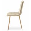 Set 4 scaune bucatarie/living, Artool, Libra, catifea, metal, bej deschis, 45x54x86.5 cm