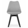 Set 4 scaune bucatarie/living, Artool, Mark, PP, lemn, gri si negru, 49x55.5x82.5 cm