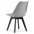 Set 4 scaune bucatarie/living, Artool, Mark, PP, lemn, gri si negru, 49x55.5x82.5 cm