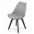 Set 4 scaune bucatarie/living, Artool, Mark, PP, lemn, gri si negru, 49x55.5x82.5 cm