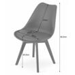 Set 4 scaune bucatarie/living, Artool, Mark, PP, lemn, gri si negru, 49x55.5x82.5 cm
