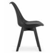 Set 4 scaune bucatarie/living, Artool, Mark, PP, lemn, negru, picioare negre, 49x55.5x82.5 cm