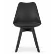 Set 4 scaune bucatarie/living, Artool, Mark, PP, lemn, negru, picioare negre, 49x55.5x82.5 cm