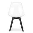 Set 4 scaune bucatarie/living, Artool, Mark, PP, lemn, transparent si negru, 49x43x82 cm