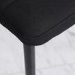 Set 4 scaune bucatarie/living, Tay, poliester, metal, negru, 41x50x97 cm