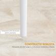 Set 4 scaune bucatarie/living, Tomlo, piele PVC, otel, alb, 41x50x97 cm