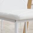 Set 4 scaune bucatarie/living, Tomlo, piele PVC, otel, alb, 41x50x97 cm
