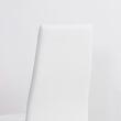 Set 4 scaune bucatarie/living, Tomlo, piele PVC, otel, alb, 41x50x97 cm