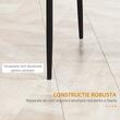 Set 4 scaune bucatarie/living, Tomlo, piele PVC, otel, negru, 41x50x97 cm