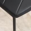 Set 4 scaune bucatarie/living, Tomlo, piele PVC, otel, negru, 41x50x97 cm