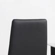 Set 4 scaune bucatarie/living, Tomlo, piele PVC, otel, negru, 41x50x97 cm