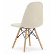 Set 4 scaune stil scandinav, Artool, Dumo, catifea, lemn, bej, 45x53x84 cm