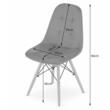 Set 4 scaune stil scandinav, Artool, Dumo, catifea, lemn, bej, 45x53x84 cm