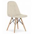 Set 4 scaune stil scandinav, Artool, Dumo, catifea, lemn, bej, 45x53x84 cm