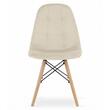 Set 4 scaune stil scandinav, Artool, Dumo, catifea, lemn, bej, 45x53x84 cm