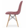 Set 4 scaune stil scandinav, Artool, Dumo, catifea, lemn, roz inchis, 45x53x84 cm
