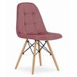 Set 4 scaune stil scandinav, Artool, Dumo, catifea, lemn, roz inchis, 45x53x84 cm