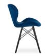 Set 4 scaune stil scandinav, Artool, Lago Velvet, catifea, lemn, bleumarin si negru, 47x52x73.5 cm