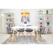 Set 4 scaune stil scandinav, Artool, Lago Velvet, catifea, lemn, gri, 47x36x73.5 cm